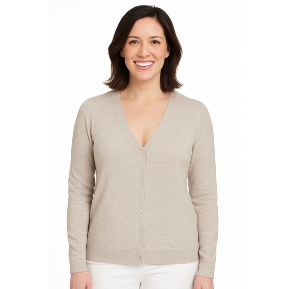 Old Navy Sweater Womens Button Up Grey V-Neck Cardigan Size Large - Picture 1 of 5